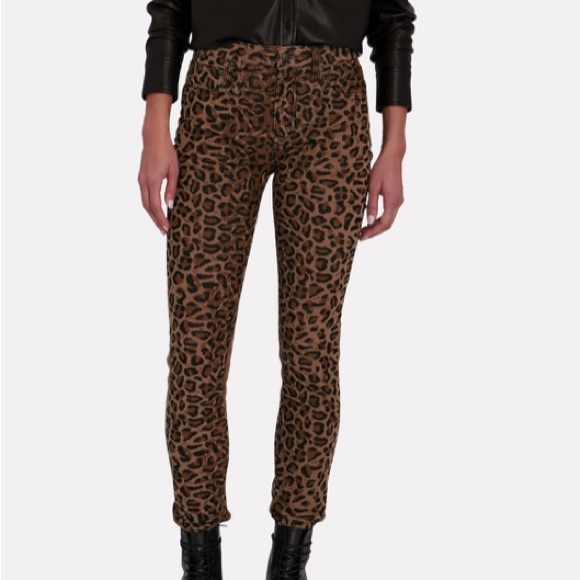 R 13 Alison leopard print corduroy jeans 28 6/8 punk pants stretch - Picture 14 of 15